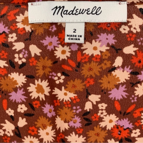 Madewell Silk Top in Spring Prairie Print - Picture 9 of 11